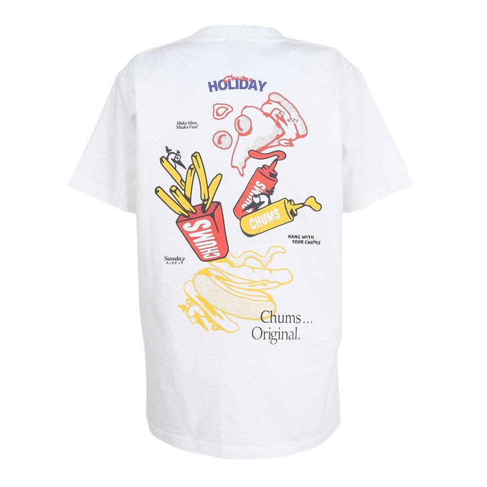 チャムス（CHUMS）（レディース）半袖 アンチバグ ファストフード ポケットTシャツ CH11-2715-W001
