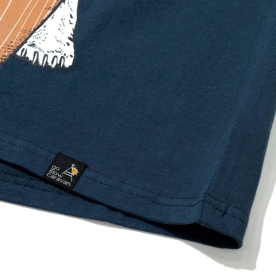 ゴースローキャラバン（GOSLOWCARAVAN）（レディース）USA COTTON コンガクマ 半袖Tシャツ 361909 NAV