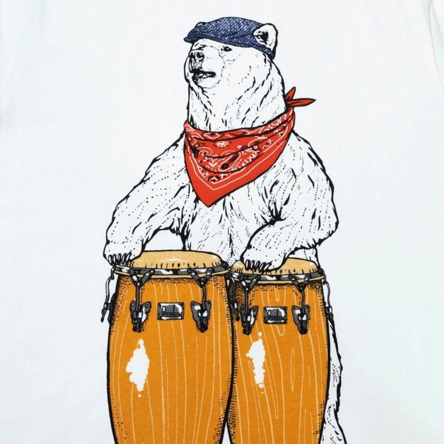ゴースローキャラバン（GOSLOWCARAVAN）（レディース）USA COTTON コンガクマ 半袖Tシャツ 361909 WHT