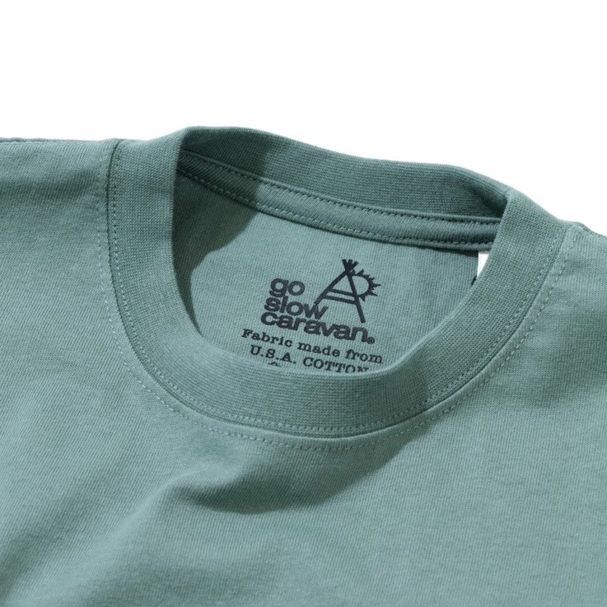 ゴースローキャラバン（GOSLOWCARAVAN）（レディース）USA COTTON バンジョー猫 半袖Tシャツ 361910 GRN