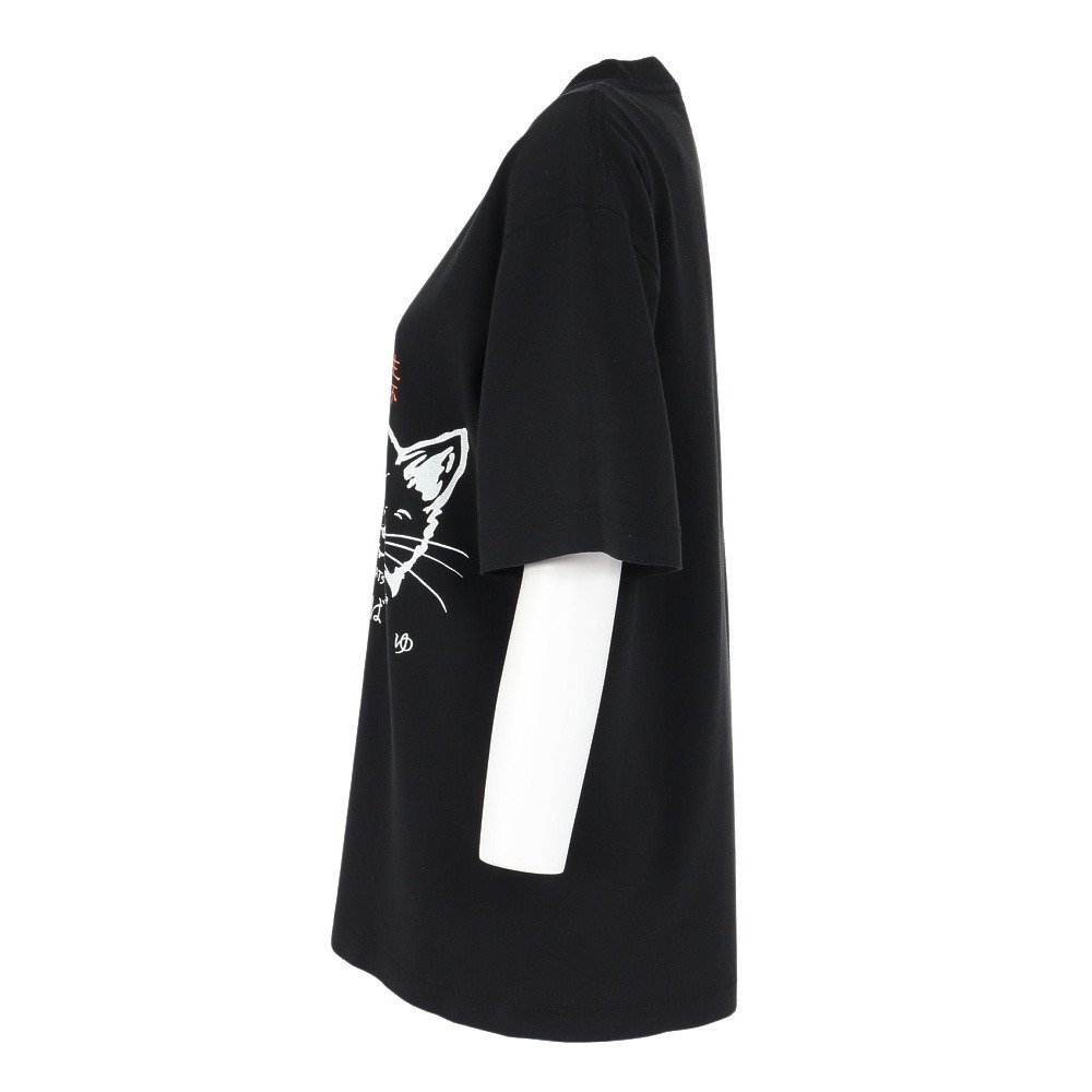 ゴースローキャラバン（GOSLOWCARAVAN）（メンズ、レディース）RAY綿 猫と麦酒 半袖Tシャツ 猫生乾杯 362616 BLK