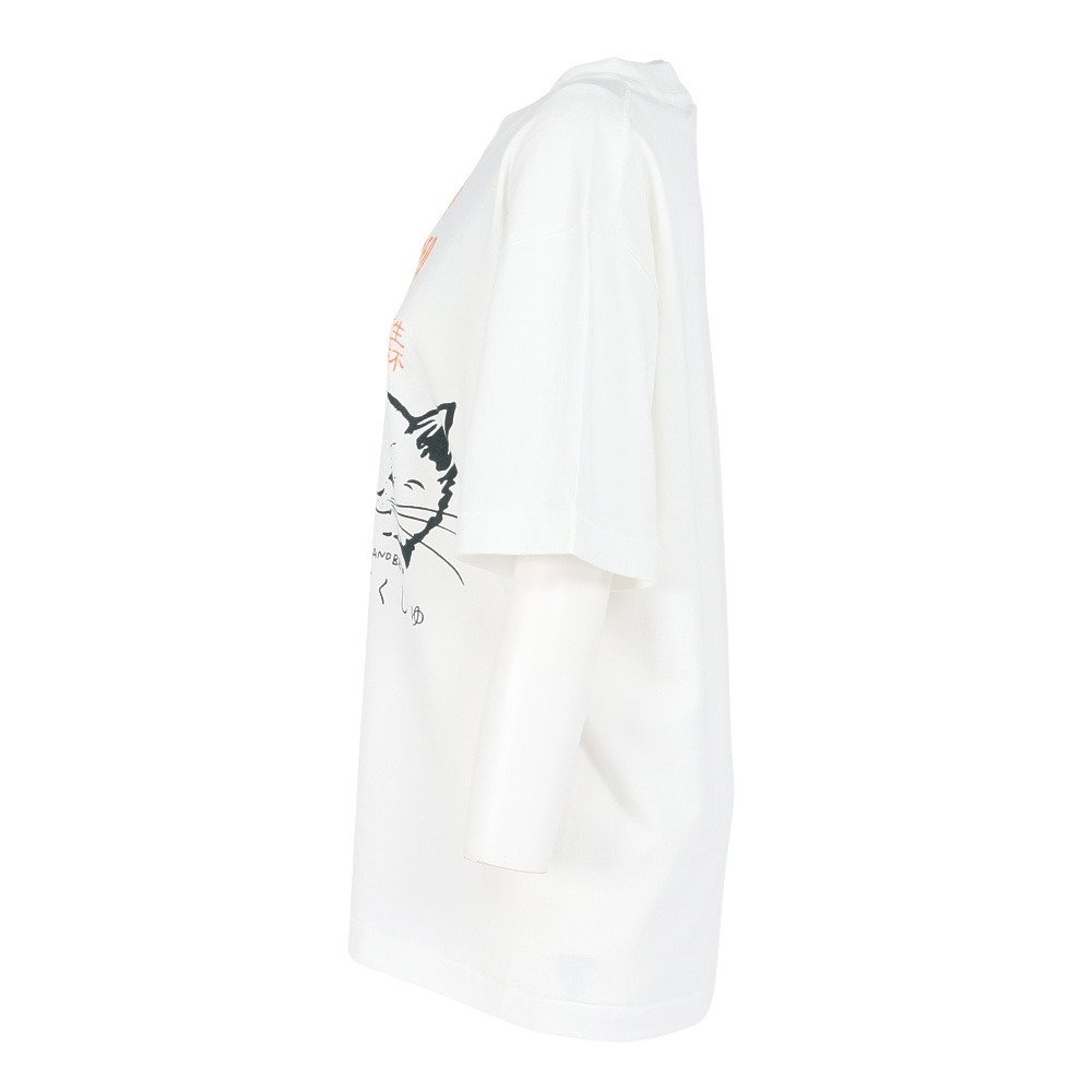 ゴースローキャラバン（GOSLOWCARAVAN）（メンズ、レディース）RAY綿 猫と麦酒 半袖Tシャツ 猫生乾杯 362616 WHT