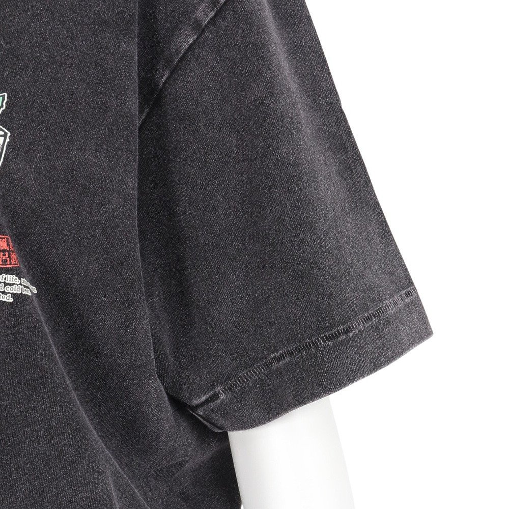 ゴースローキャラバン（GOSLOWCARAVAN）（メンズ、レディース）RAY綿 猫と麦酒 半袖Tシャツ 麦酒風呂 362617 BLK