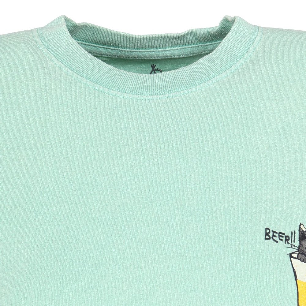 ゴースローキャラバン（GOSLOWCARAVAN）（メンズ、レディース）RAY綿 猫と麦酒 半袖Tシャツ 麦酒風呂 362617 MNT