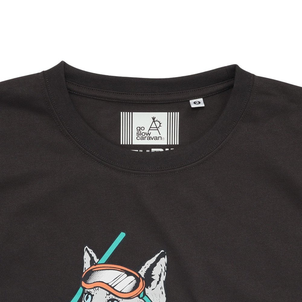 ゴースローキャラバン（GOSLOWCARAVAN）（レディース）Drymix 海猫 半袖Tシャツ 365601 BLK