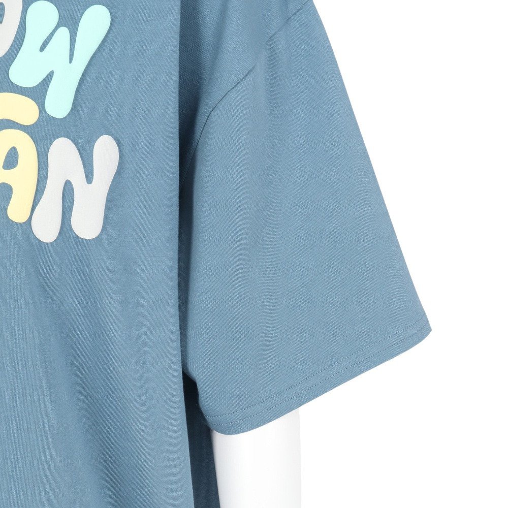 ゴースローキャラバン（GOSLOWCARAVAN）（レディース）シリコンバイオ ヒッピーロゴ ゆったり 半袖Tシャツ 366107 BLU