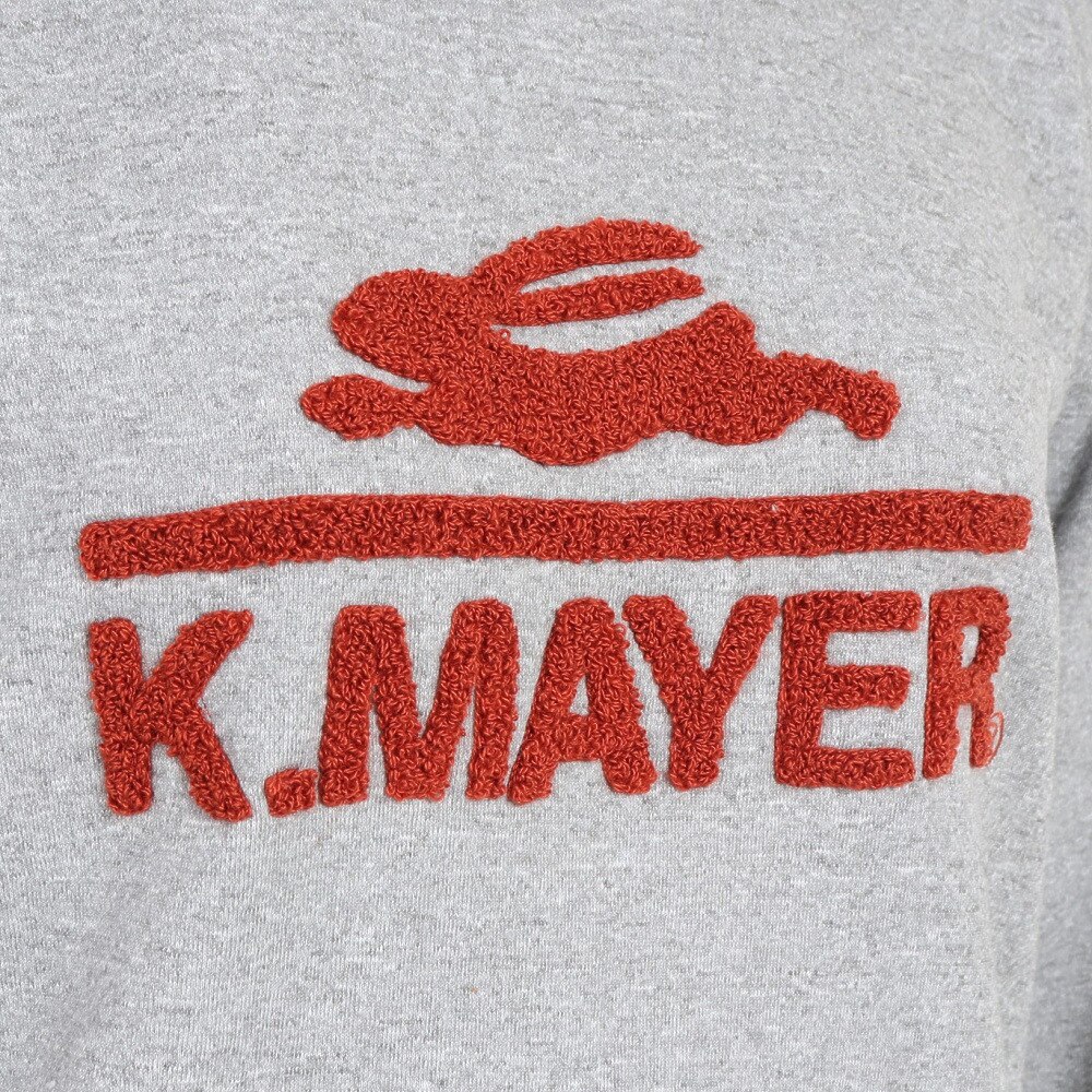クリフメイヤー（KRIFF MAYER）（レディース）裏起毛ユルクルー サガラ刺繍 2327806L-15:GRAY