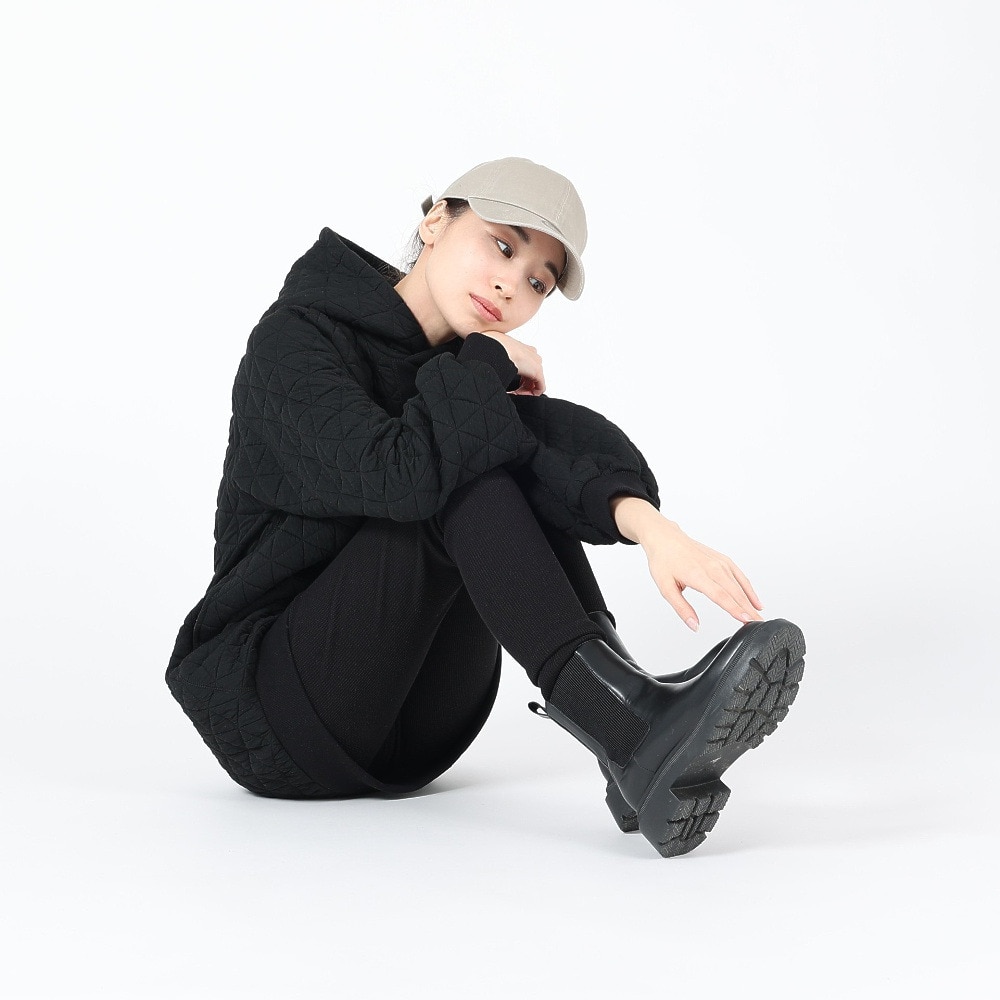 クリフメイヤー（KRIFF MAYER）（レディース）パーカー ロング丈 キルト スウェット チュニックパーカー 2327814L-19:BLACK ブラック 体型カバー