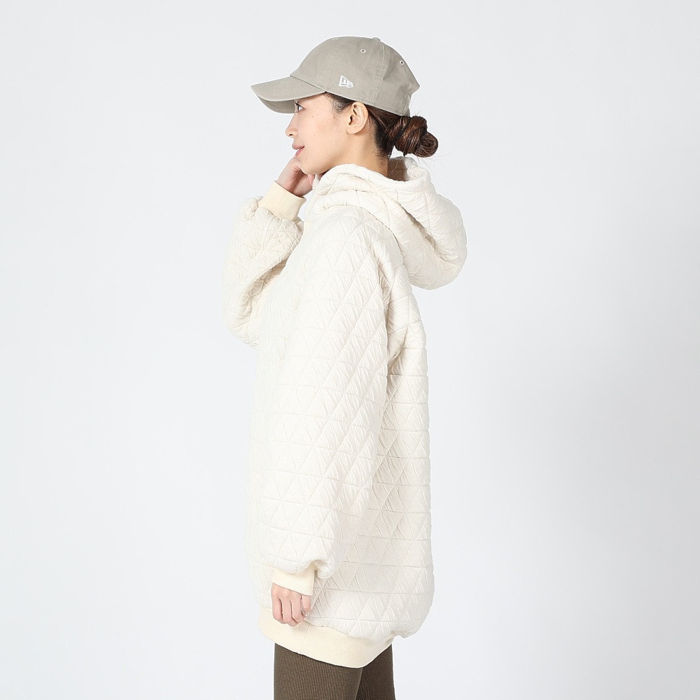 クリフメイヤー（KRIFF MAYER）（レディース）パーカー ロング丈 キルト スウェット チュニックパーカー 2327814L-9:NATURAL ナチュラル 体型カバー