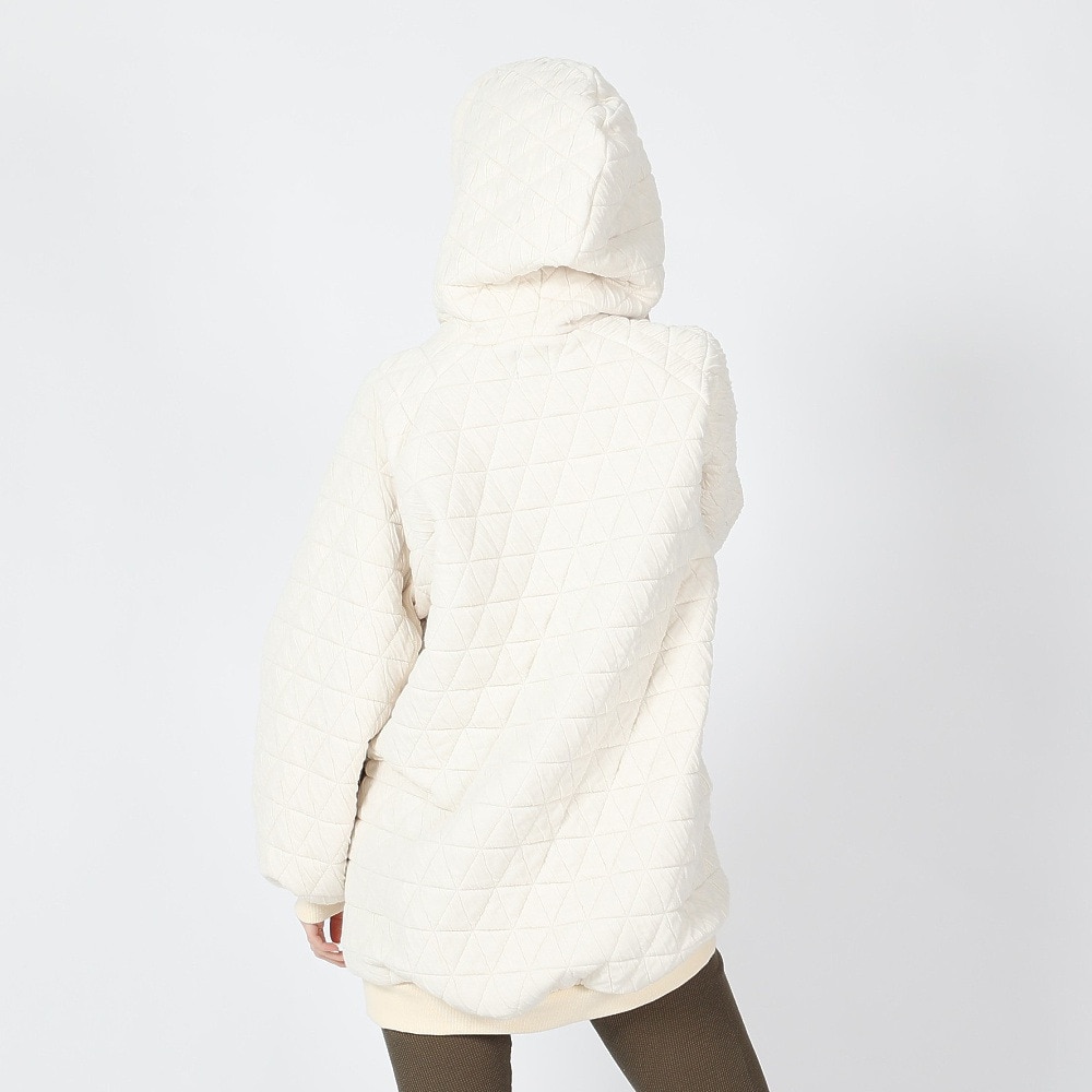 クリフメイヤー（KRIFF MAYER）（レディース）パーカー ロング丈 キルト スウェット チュニックパーカー 2327814L-9:NATURAL ナチュラル 体型カバー