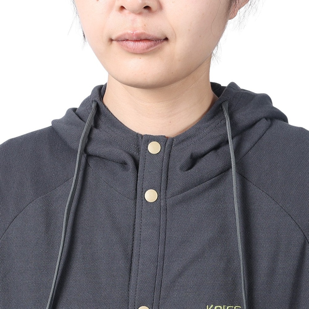 クリフメイヤー（KRIFF MAYER）（レディース）日焼け対策 UVカット さらっと羽織れる さらボタン パーカー 2347823L-17 CHARCOAL チャコールグレー