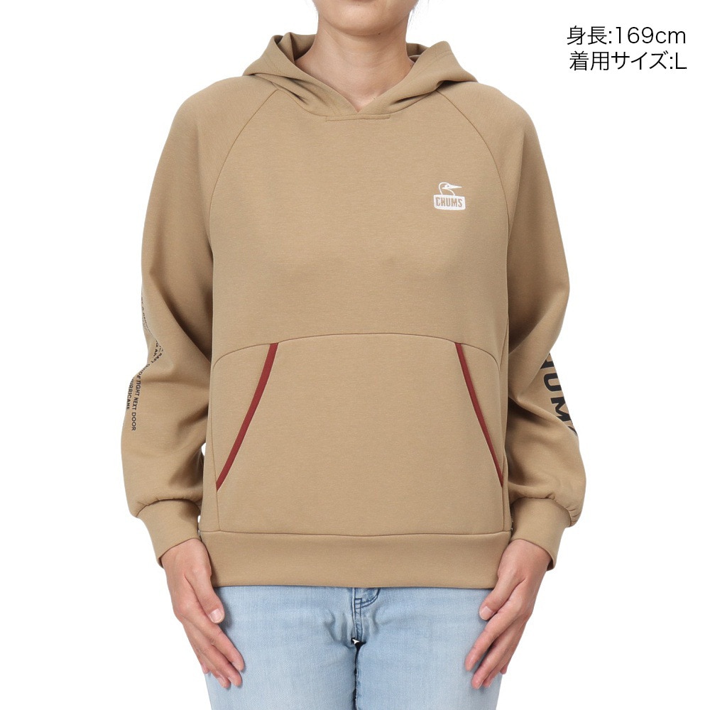 チャムス（CHUMS）（レディース）スウェット パーカー LB チャムリースポーツ パーカー CH10-1483-B001 ベージュ プルオーバー
