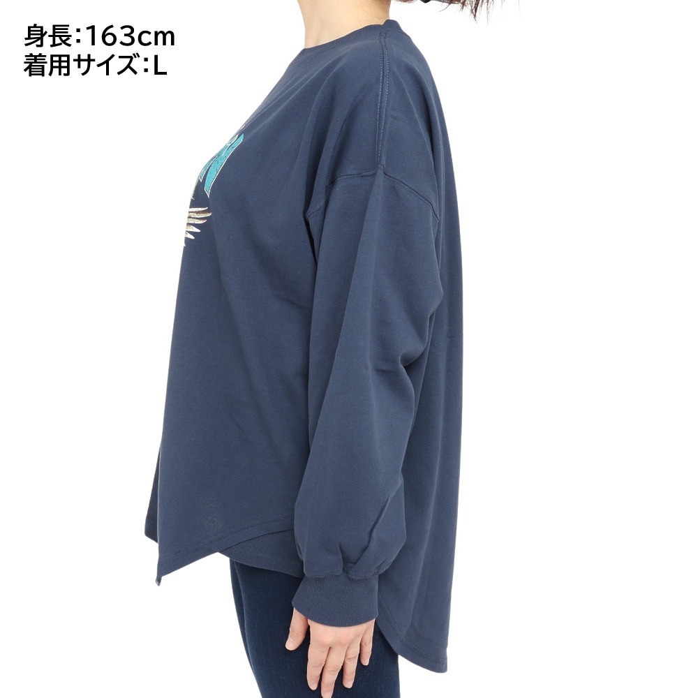 クリフメイヤー（KRIFF MAYER）（レディース）長袖Tシャツ ロンT アメカジビッグタフループTシャツ 2237812L-79:NAVY ネイビー 綿100