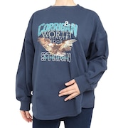 (レディース)長袖Tシャツ ロンT アメカジビッグタフループTシャツ 2237812L-79:NAVY ネイビー 綿100