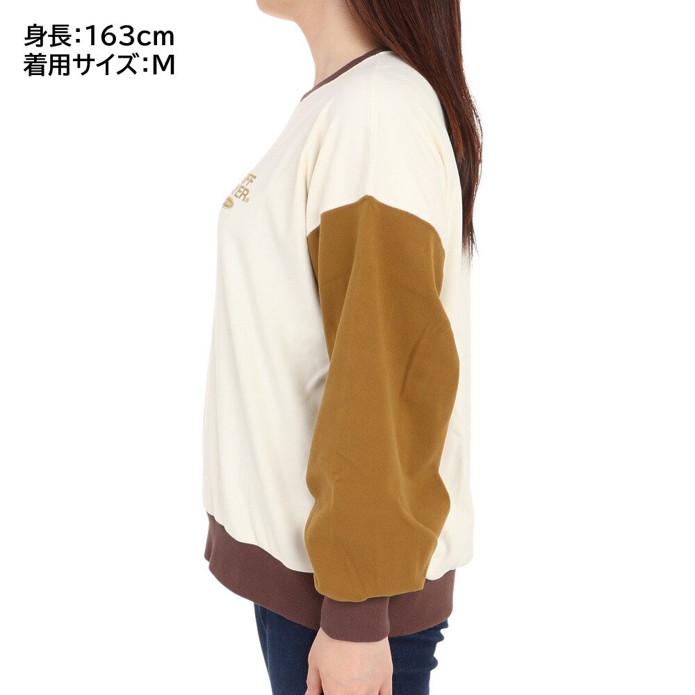 クリフメイヤー（KRIFF MAYER）（レディース）長袖Tシャツ ロンT もちのびクルーネック 2317817L-90:MULTI-COL アイボリー