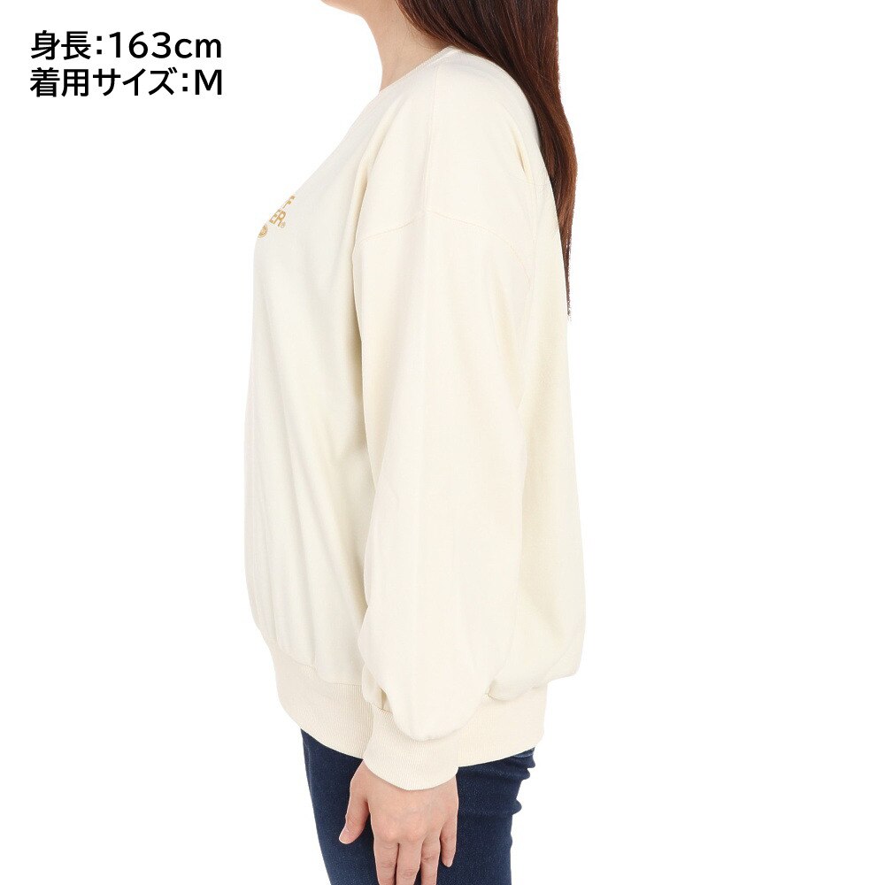 クリフメイヤー（KRIFF MAYER）（レディース）長袖Tシャツ ロンT もちのびクルーネック 2317817L-9:NATURAL アイボリー