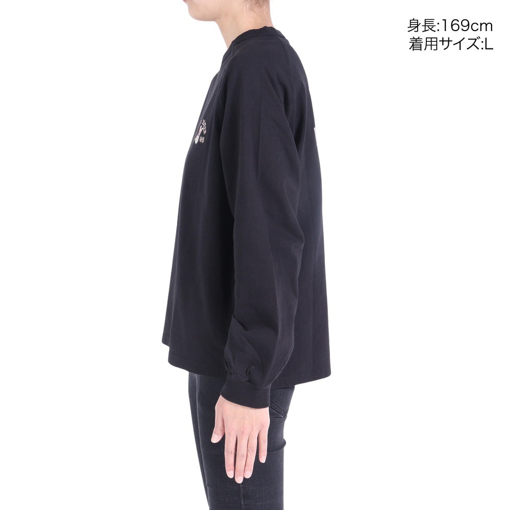 クリフメイヤー（KRIFF MAYER）（レディース）ロンT 長袖Tシャツ キャンプラビットロンT 2337821L-19:BLACK ブラック