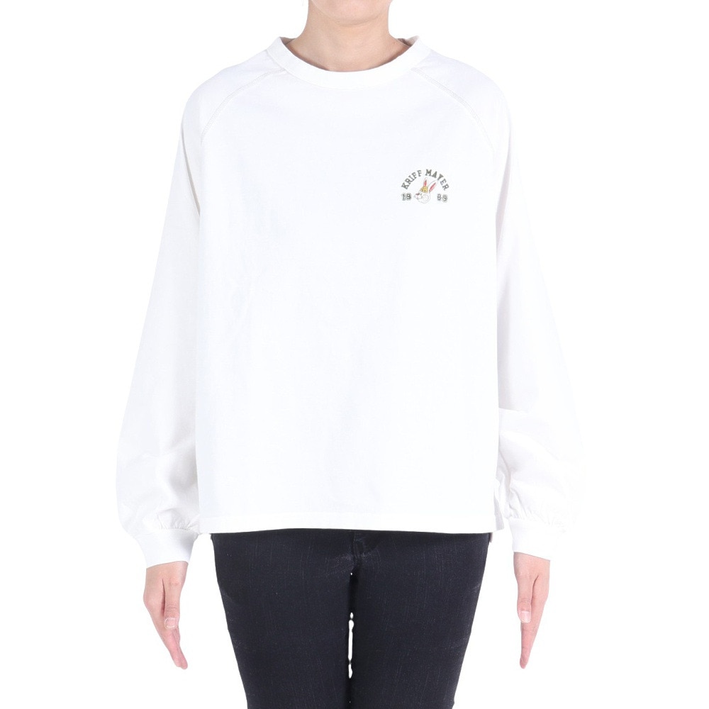 クリフメイヤー（KRIFF MAYER）（レディース）ロンT 長袖Tシャツ キャンプラビットロンT 2337821L-5:OFF オフホワイト