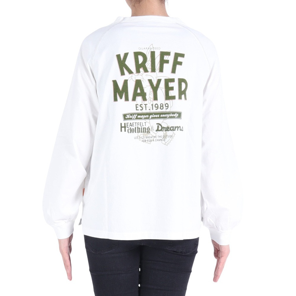 クリフメイヤー（KRIFF MAYER）（レディース）ロンT 長袖Tシャツ キャンプラビットロンT 2337821L-5:OFF オフホワイト