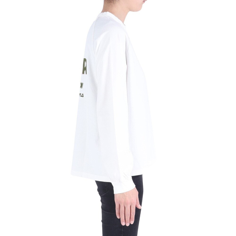 クリフメイヤー（KRIFF MAYER）（レディース）ロンT 長袖Tシャツ キャンプラビットロンT 2337821L-5:OFF オフホワイト