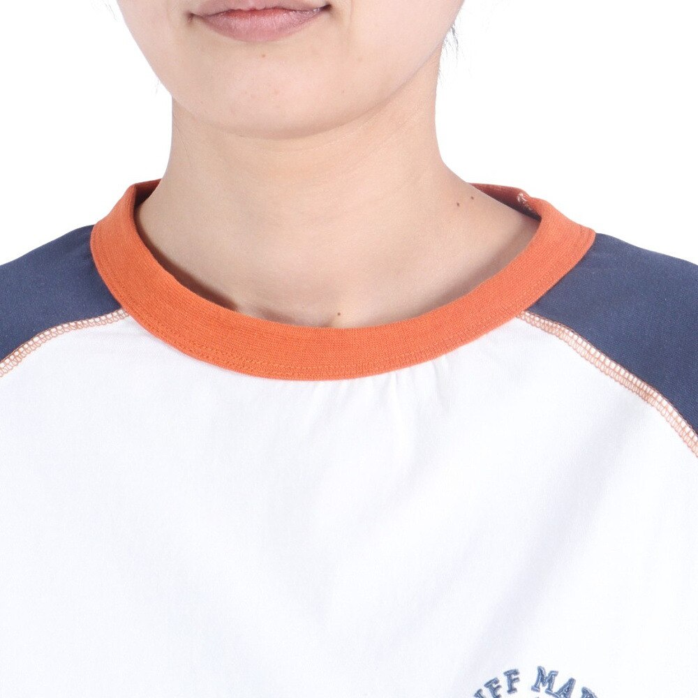 クリフメイヤー（KRIFF MAYER）（レディース）ロンT 長袖Tシャツ キャンプラビットロンT 2337821L-90:MULTI-COL ホワイト×ネイビー★★★