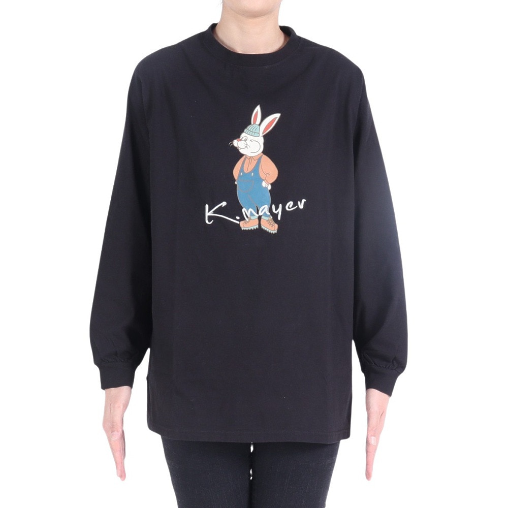 クリフメイヤー（KRIFF MAYER）（レディース）ロンT 長袖Tシャツ キャンプラビット チュニック 2337822L-19:BLACK ブラック