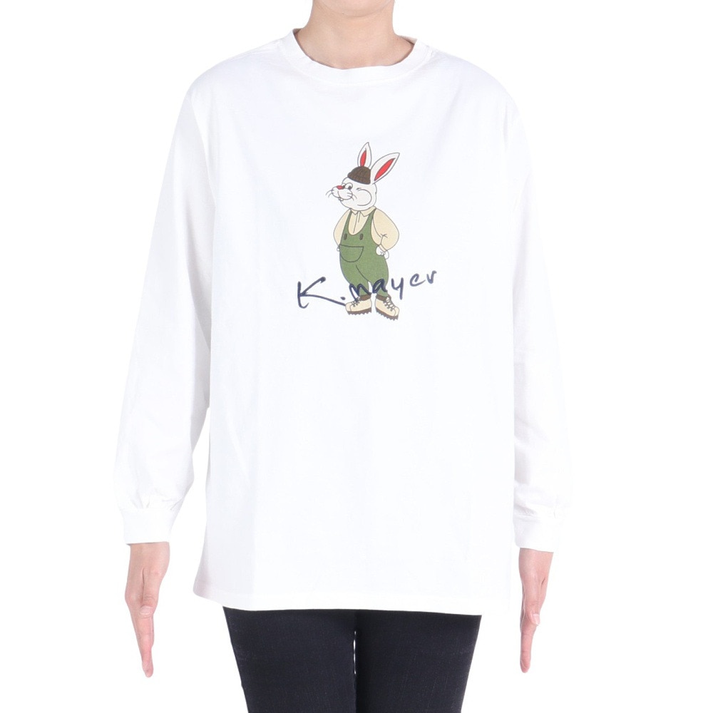 クリフメイヤー（KRIFF MAYER）（レディース）ロンT 長袖Tシャツ キャンプラビット チュニック 2337822L-5:OFF オフホワイト
