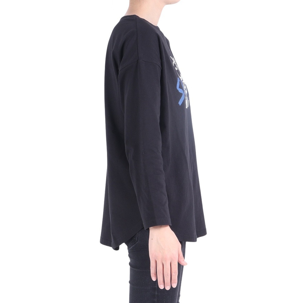 クリフメイヤー（KRIFF MAYER）（レディース）ロンT 長袖Tシャツ SNOOPY スヌーピー ゆるロンT 2337824L-19:BLACK ブラック