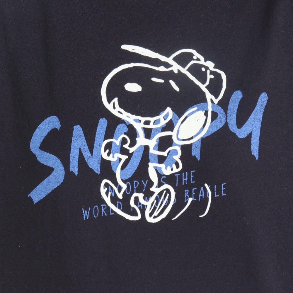 クリフメイヤー（KRIFF MAYER）（レディース）ロンT 長袖Tシャツ SNOOPY スヌーピー ゆるロンT 2337824L-19:BLACK ブラック