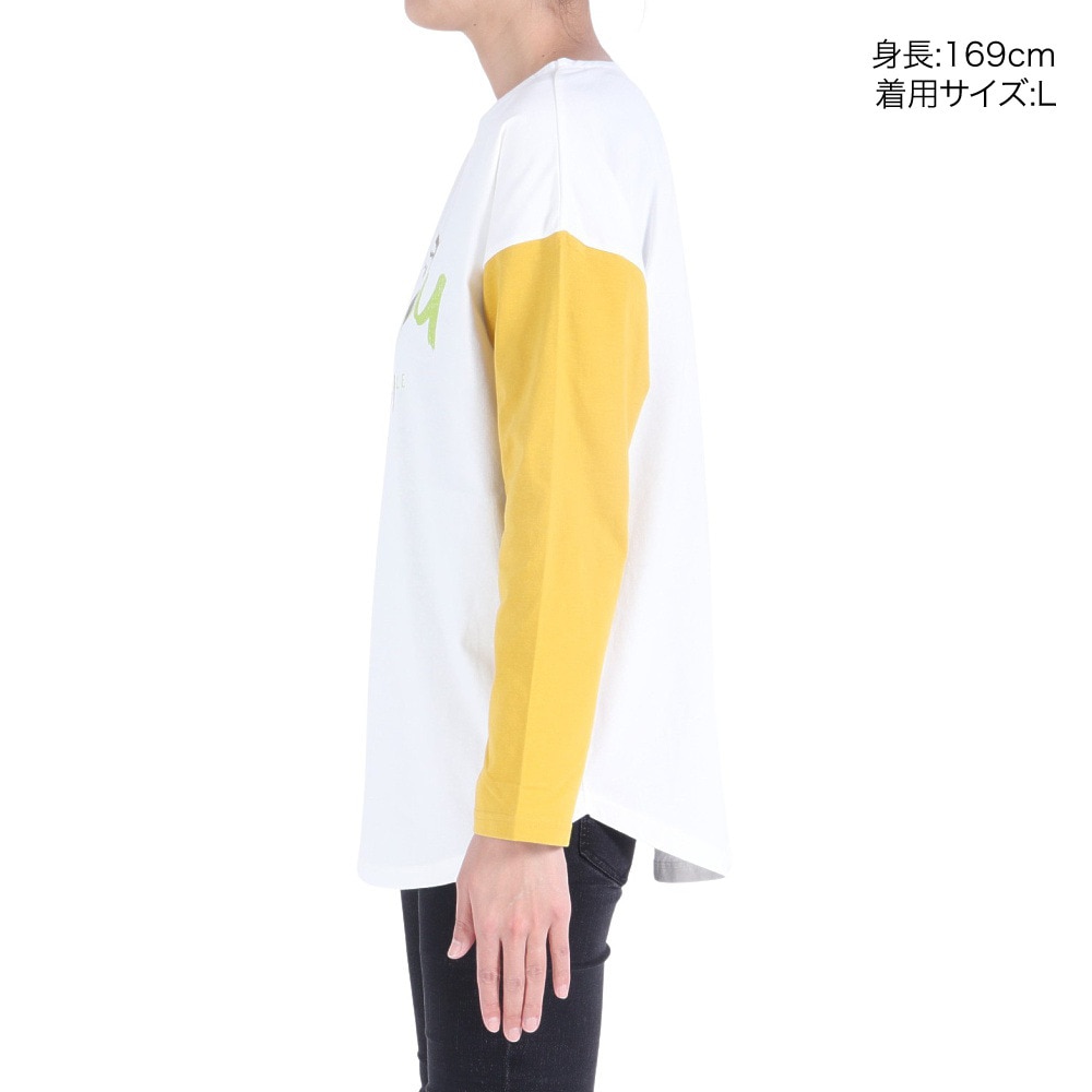 クリフメイヤー（KRIFF MAYER）（レディース）ロンT 長袖Tシャツ SNOOPY スヌーピー ゆるロンT 2337824L-90:MULTI-COL ホワイト