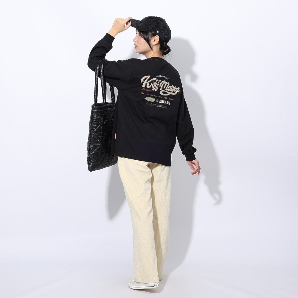 クリフメイヤー（KRIFF MAYER）（レディース）ロゴプリントロンT 長袖Tシャツ 2417828L 19 BLACK