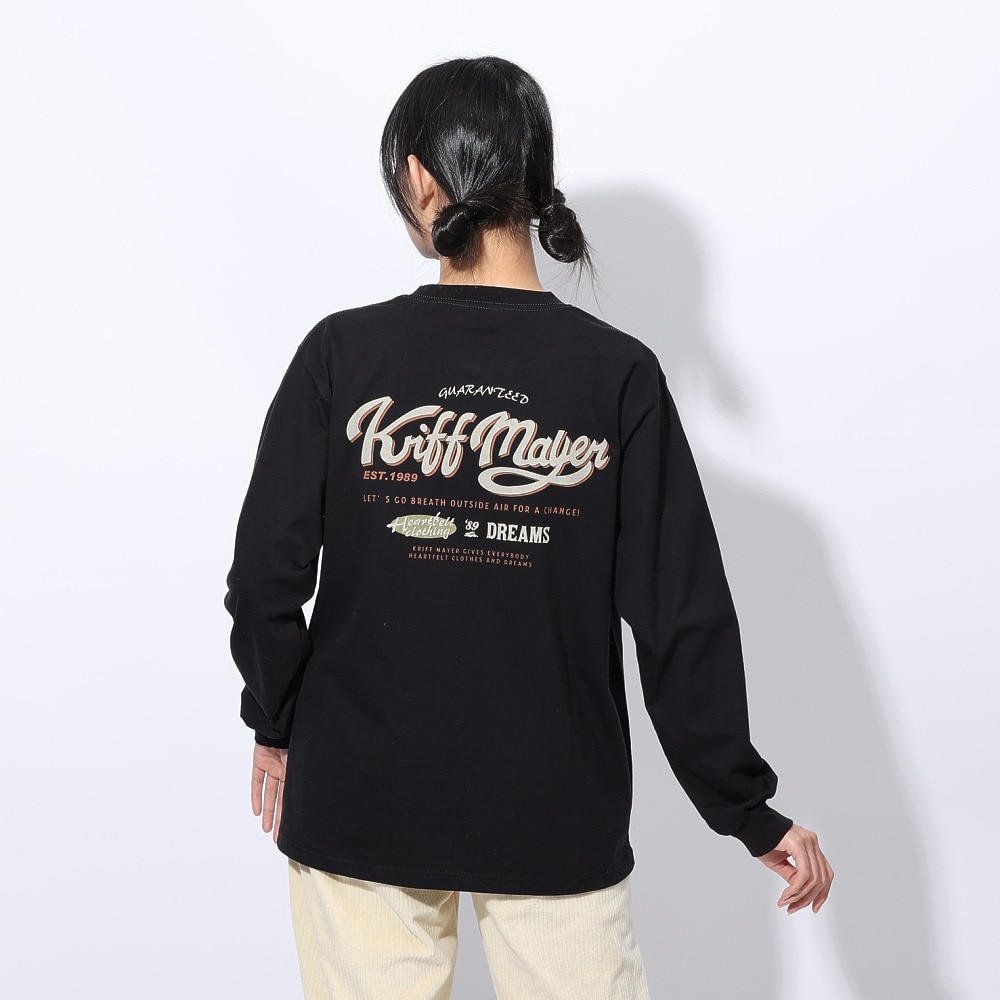 クリフメイヤー（KRIFF MAYER）（レディース）ロゴプリントロンT 長袖Tシャツ 2417828L 19 BLACK