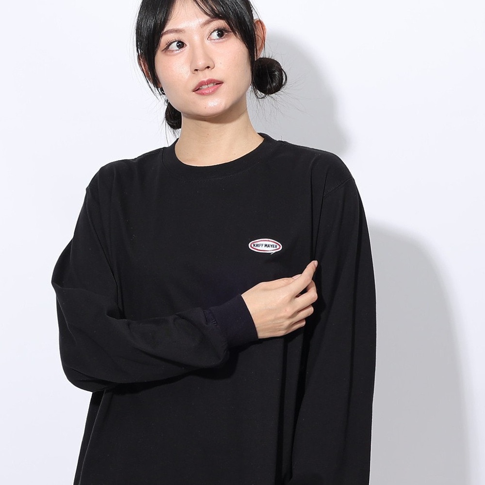 クリフメイヤー（KRIFF MAYER）（レディース）ロゴプリントロンT 長袖Tシャツ 2417828L 19 BLACK