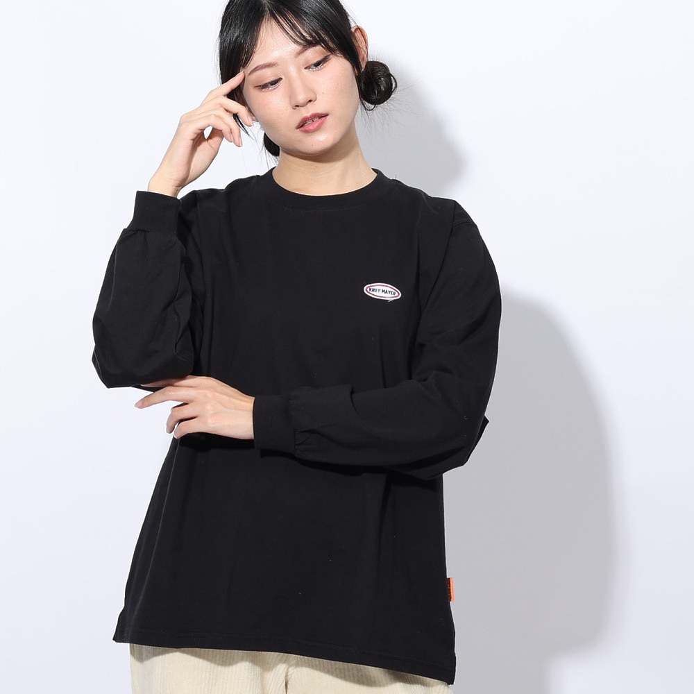クリフメイヤー（KRIFF MAYER）（レディース）ロゴプリントロンT 長袖Tシャツ 2417828L 19 BLACK