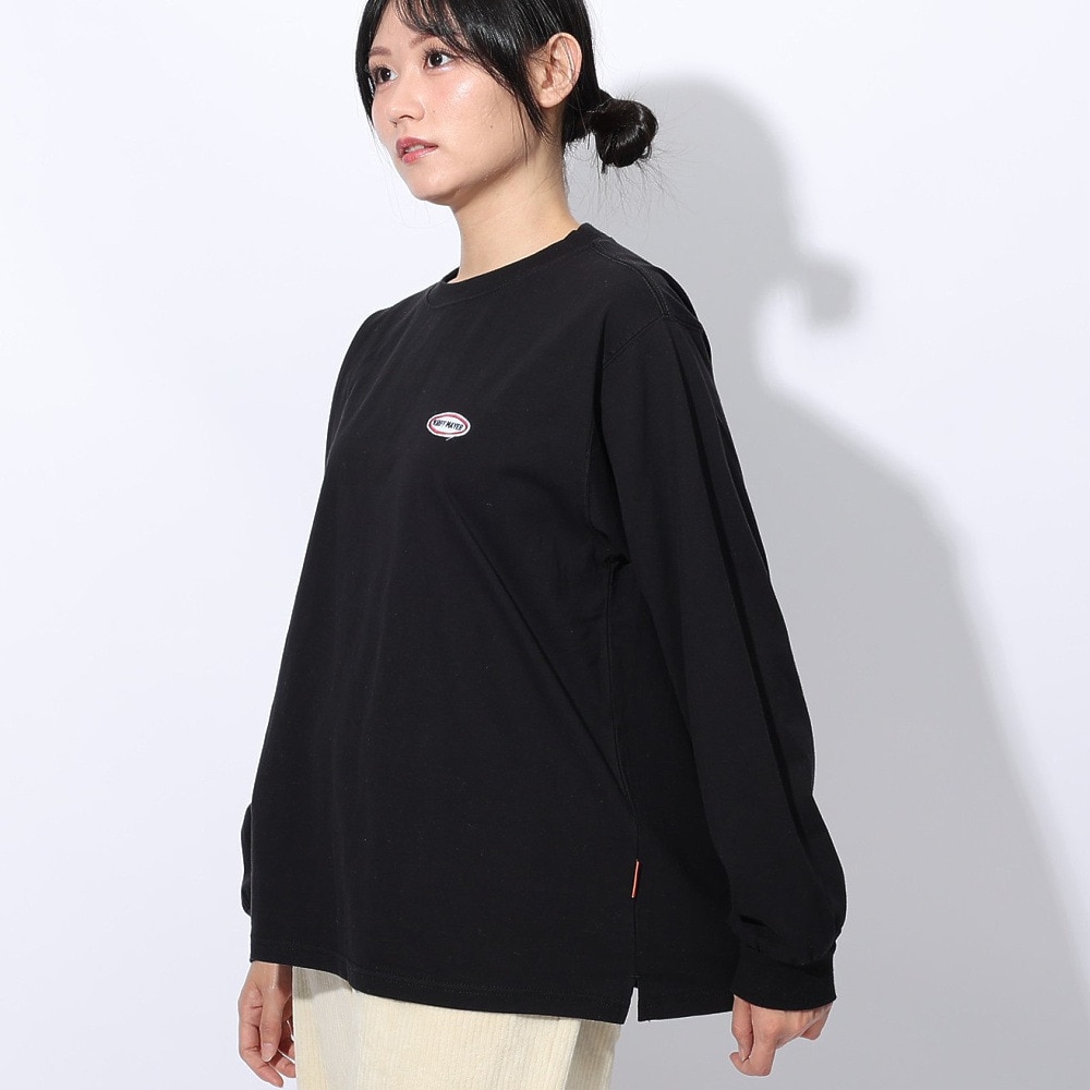 クリフメイヤー（KRIFF MAYER）（レディース）ロゴプリントロンT 長袖Tシャツ 2417828L 19 BLACK