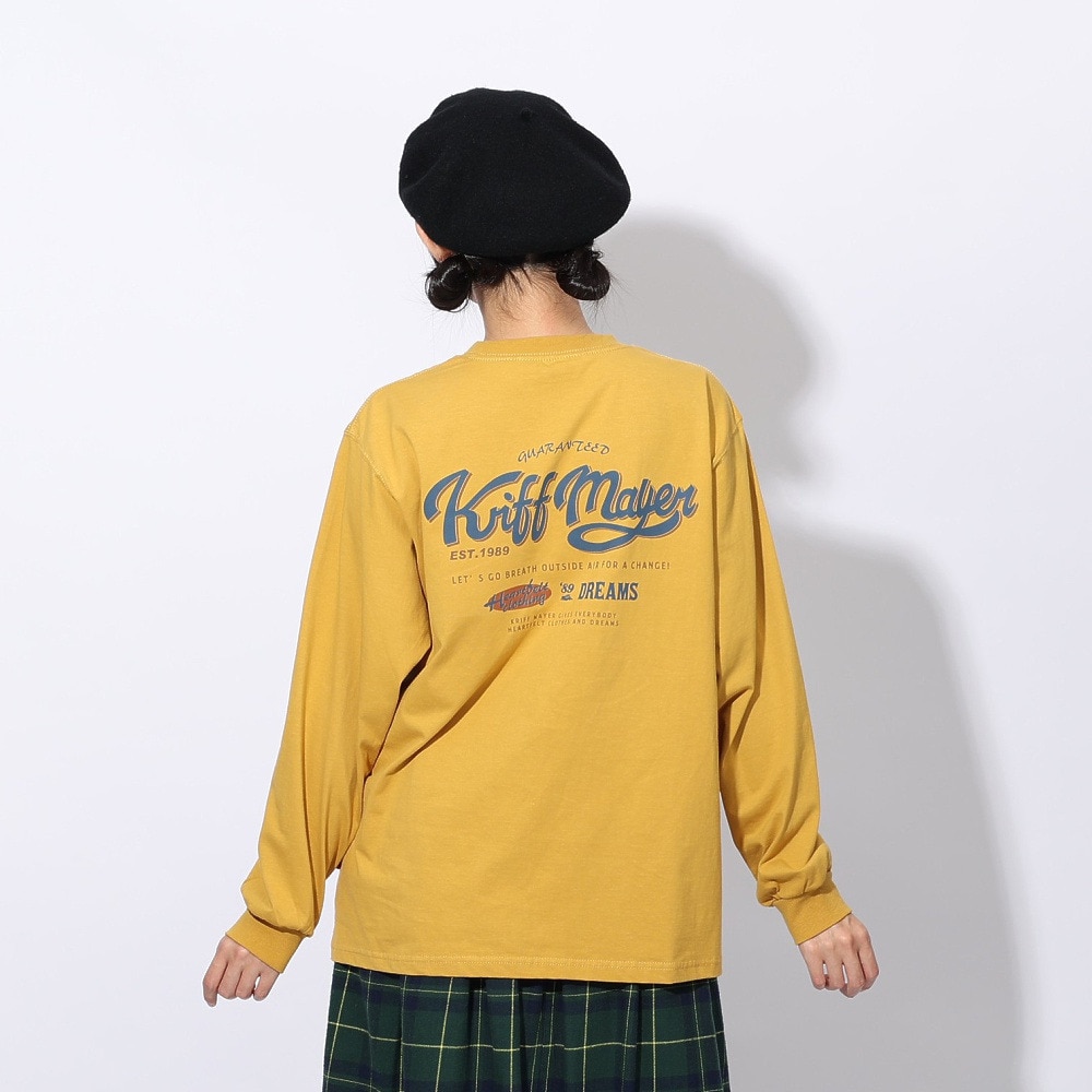 クリフメイヤー（KRIFF MAYER）（レディース）ロゴプリントロンT 長袖Tシャツ 2417828L 55 YELLOW