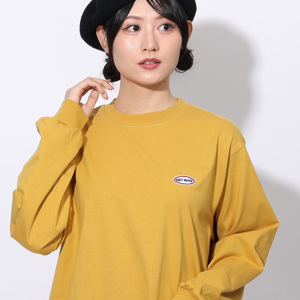 クリフメイヤー（KRIFF MAYER）（レディース）ロゴプリントロンT 長袖Tシャツ 2417828L 55 YELLOW