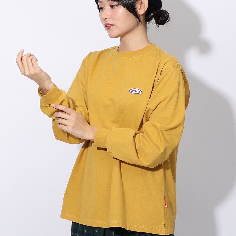 クリフメイヤー（KRIFF MAYER）（レディース）ロゴプリントロンT 長袖Tシャツ 2417828L 55 YELLOW