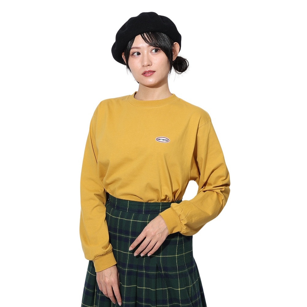 クリフメイヤー（KRIFF MAYER）（レディース）ロゴプリントロンT 長袖Tシャツ 2417828L 55 YELLOW