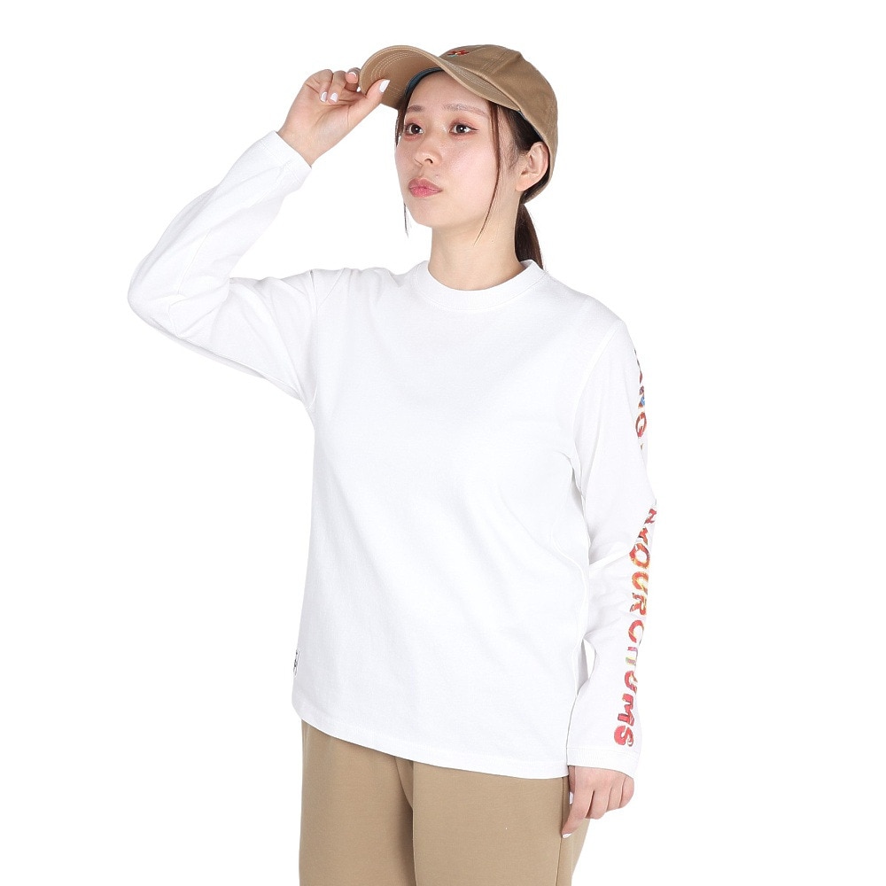 チャムス（CHUMS）（レディース）長袖Tシャツ ロンT アンチバグ CH11-2506-W001 ホワイト 綿100 虫よけ