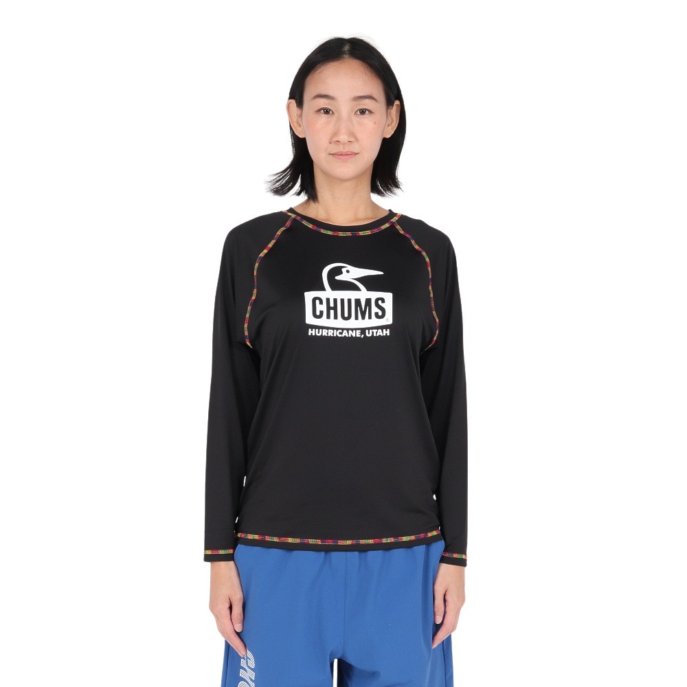 チャムス（CHUMS）（レディース）スプラッシュ ブービー フェイス 長袖 Tシャツ CH11-2541-K094