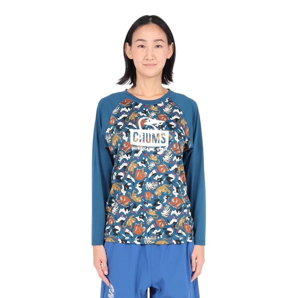 チャムス（CHUMS）（レディース）スプラッシュ ブービー フェイス 長袖 Tシャツ CH11-2541-Z354