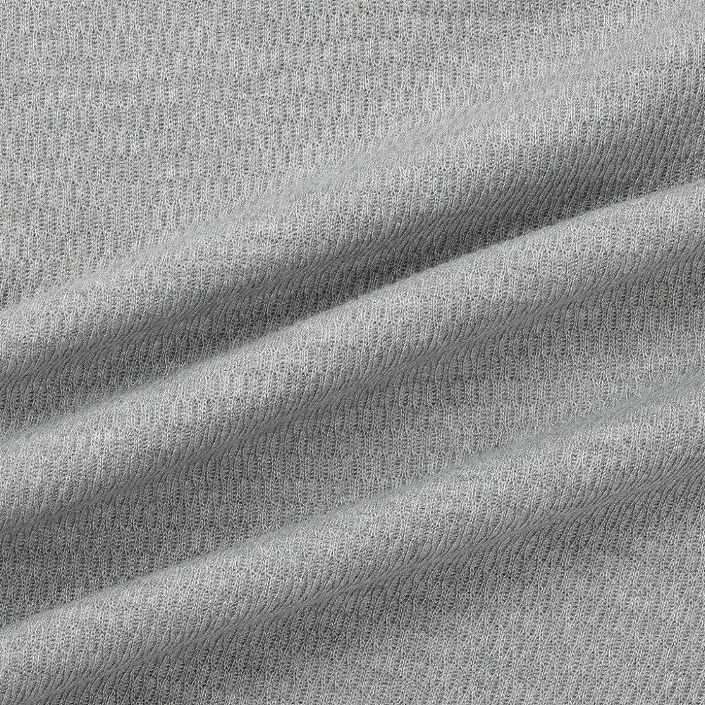 クリフメイヤー（KRIFF MAYER）（レディース）ハニカムワッフルバイカラーロンT W2517831:15:GRAY