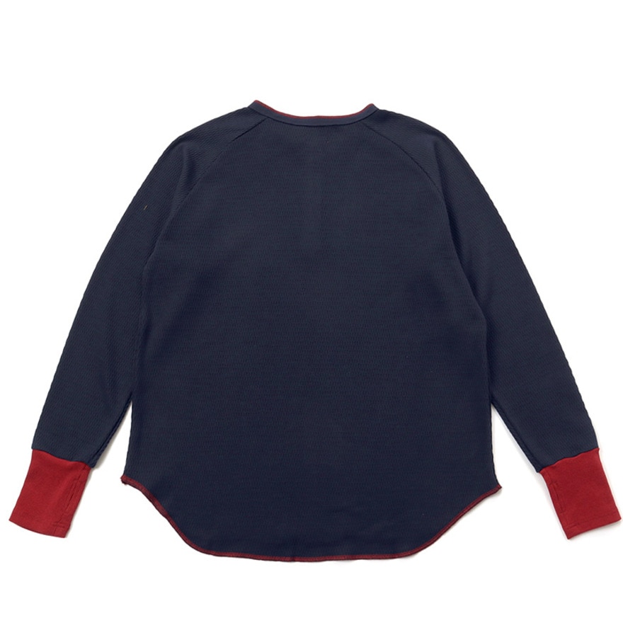 クリフメイヤー（KRIFF MAYER）（レディース）ハニカムワッフルバイカラーロンT W2517831:79:NAVY