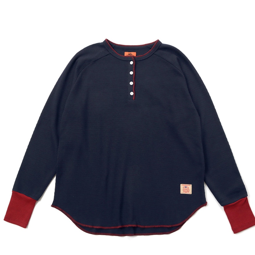 クリフメイヤー（KRIFF MAYER）（レディース）ハニカムワッフルバイカラーロンT W2517831:79:NAVY