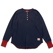 (レディース)ハニカムワッフルバイカラーロンT W2517831:79:NAVY