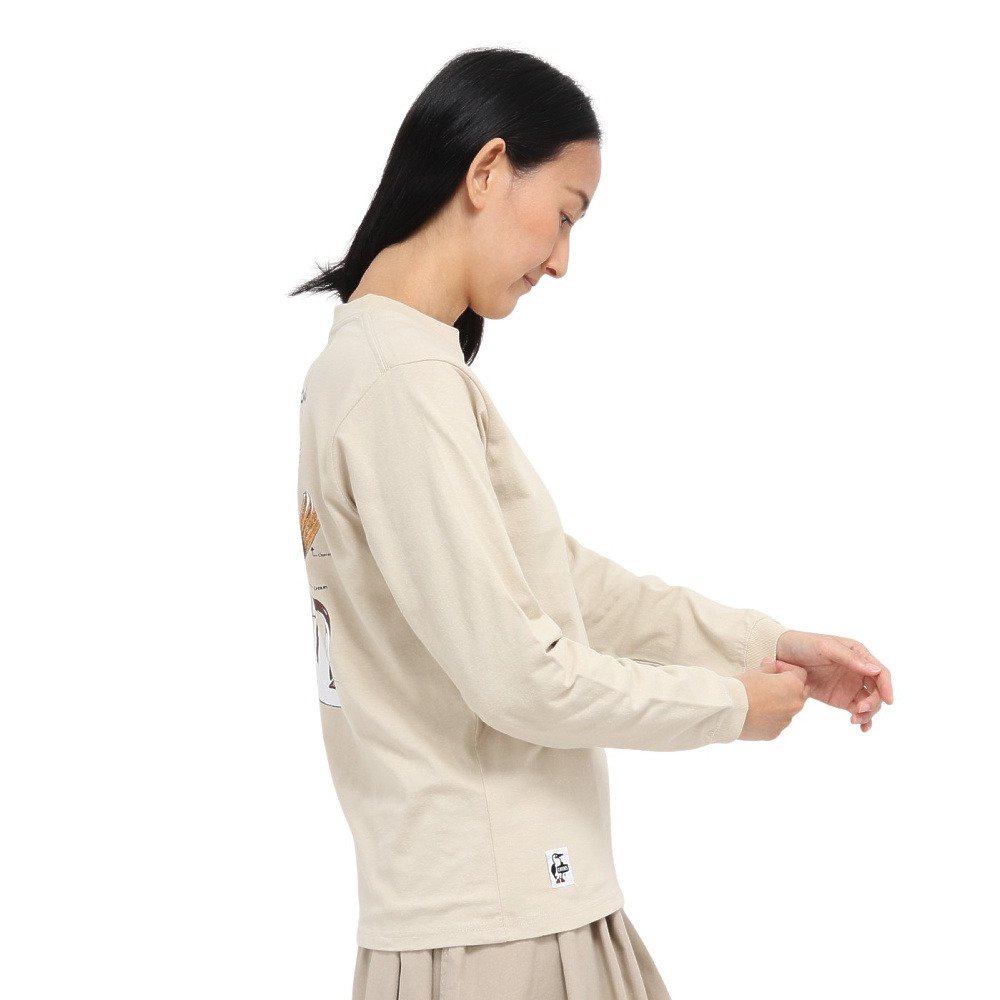 チャムス（CHUMS）（レディース）ホットチョコレート ポケット ブラッシュド ロングスリーブTシャツ CH11-2659-G057