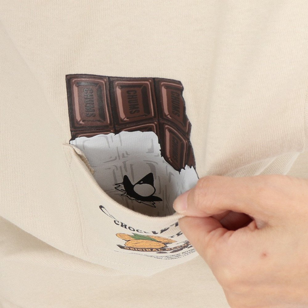 チャムス（CHUMS）（レディース）ホットチョコレート ポケット ブラッシュド ロングスリーブTシャツ CH11-2659-G057