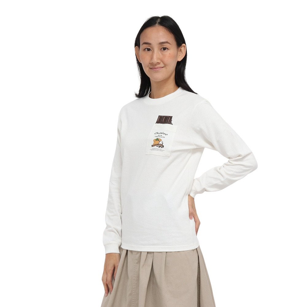 新品　CHUMS Brushed ロングTシャツ　チャムス　レディース　bt CHUMS チャムス ブービーロゴブラッシュドロングスリーブTシャツ