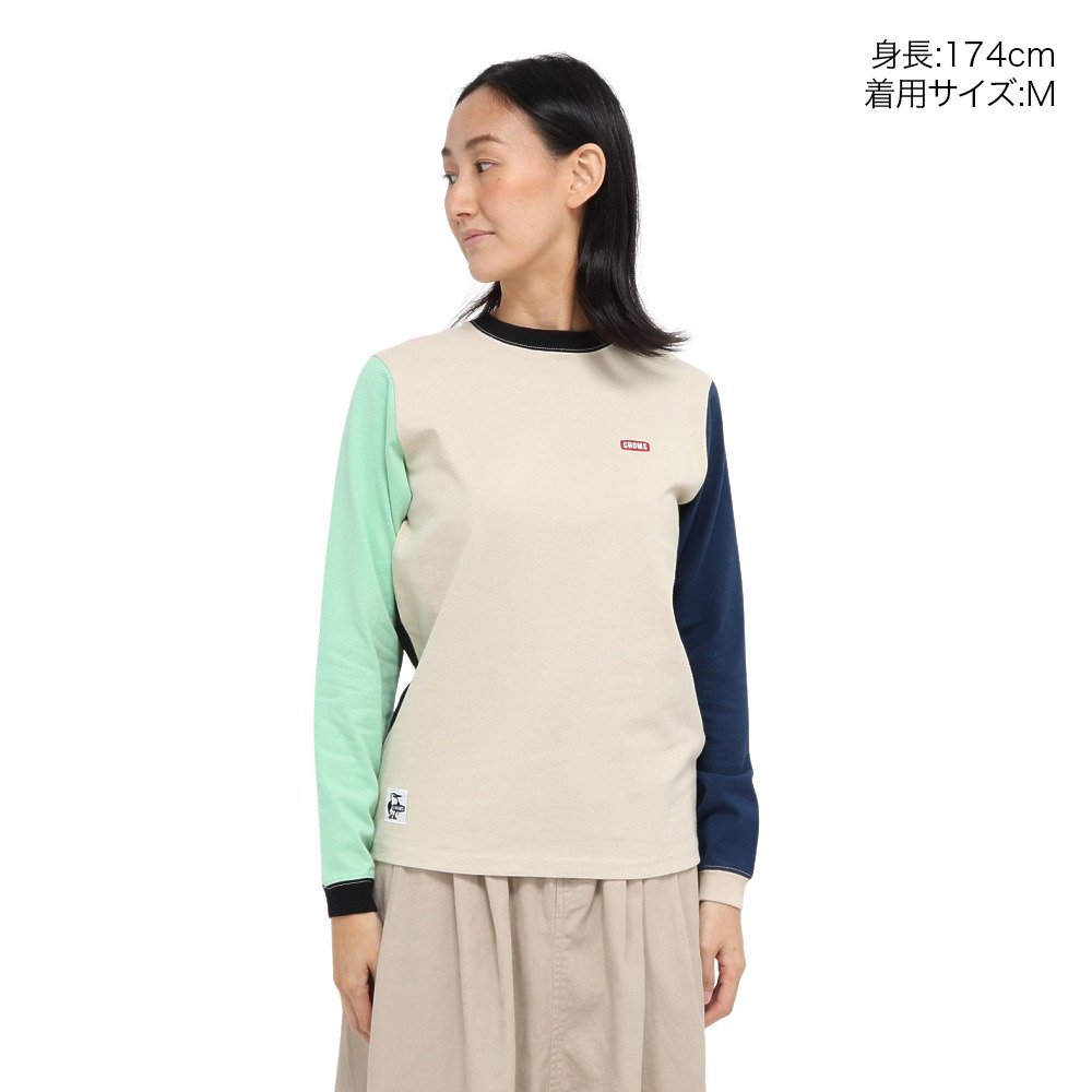 チャムス（CHUMS）（レディース）ブービーロゴ ブラッシュド ロングスリーブTシャツ CH11-2668-C110